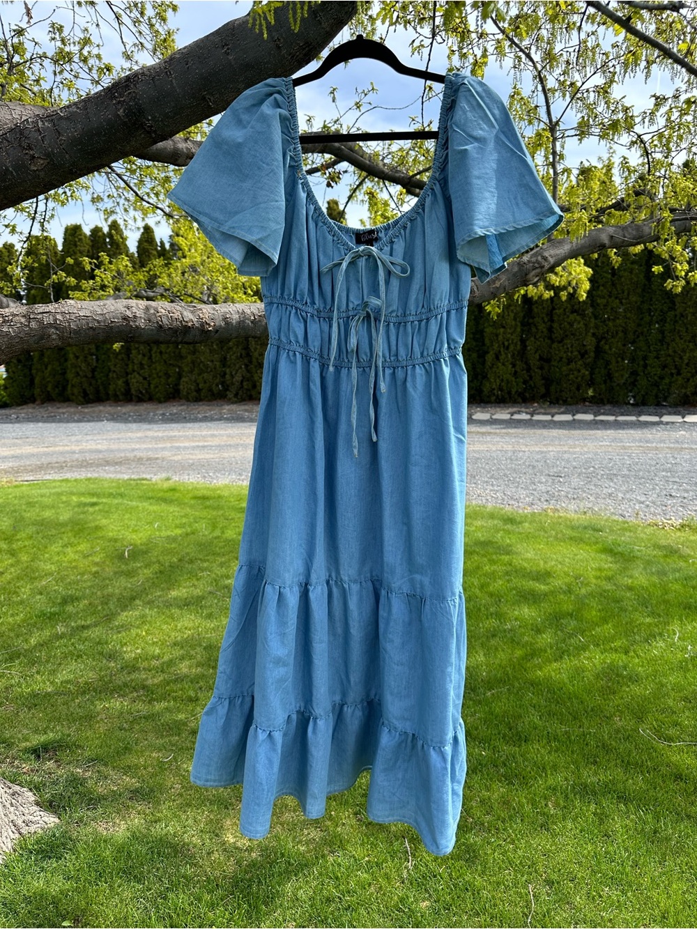 Source Unknown Light Blue Maxi Dress
